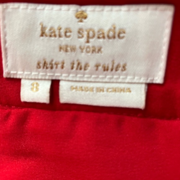 Kate Spade Skirt The Rules Red Color block Mini Skirt Size 8 - Picture 6 of 6